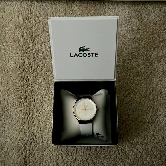 Lacoste | Accessories | Lacoste Womens Rose Gold And White  display picture 3